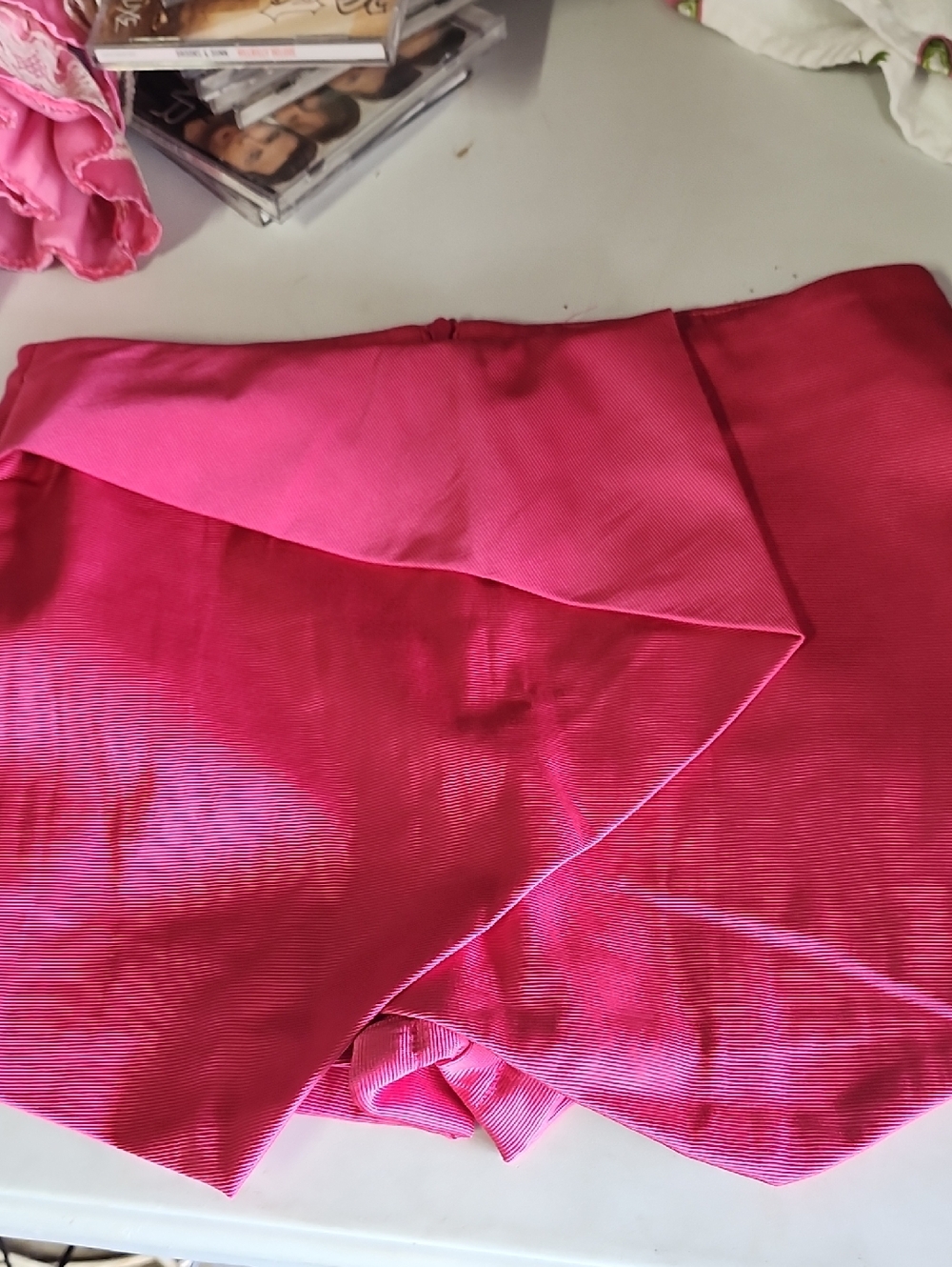 Tea n Cup Hot Pink High-Waist Wrap-Front Shorts